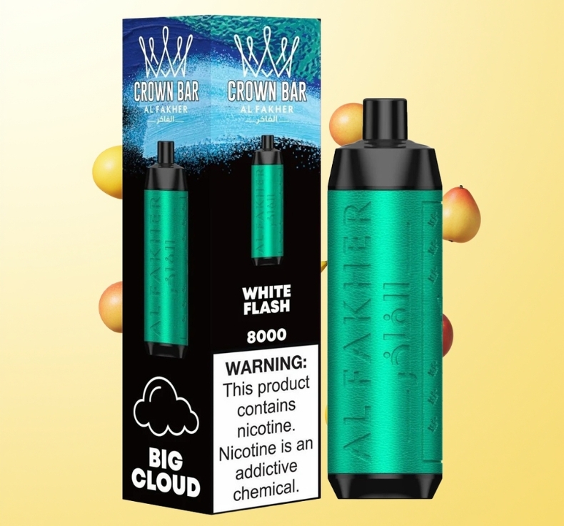 اكتشف متعة التدخين الإلكتروني: Al Fakher Crown Bar 8000 Crystal Vape و Al Fakher Crown Bar 15K Hypermax Vape